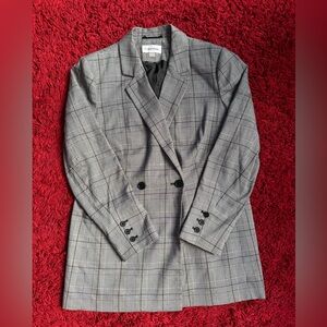 NWOT Calvin Klein Black and White Checkered Blazer